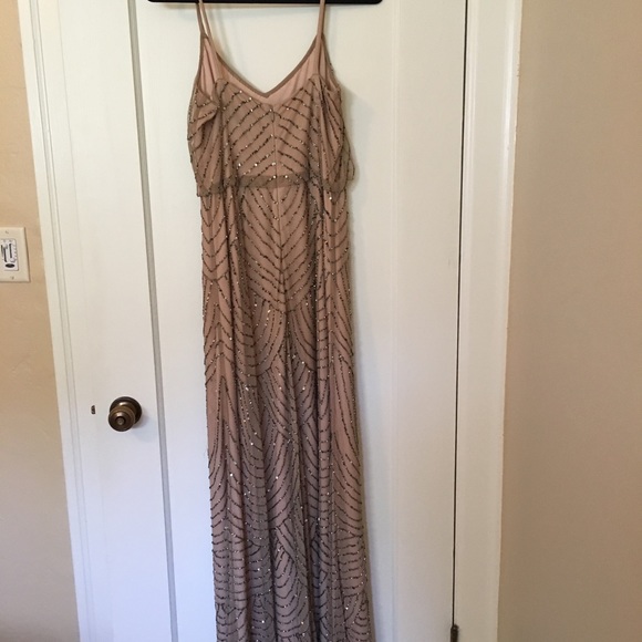 Adrianna Papell Sequined Blouson Gown - Picture 2 of 8